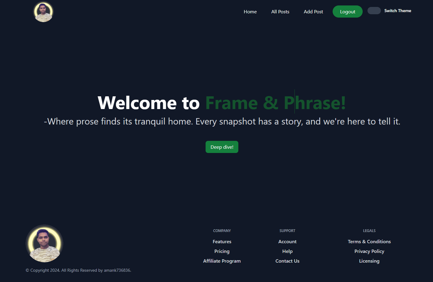 Blogging Website
